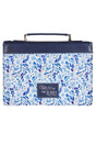 Trust in the Lord Blue Botany Faux Leather Large Bible Cover - Wholesale Accessory Market