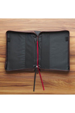 Faith Burnt Chestnut Faux Leather Large Bible Cover - Wholesale Accessory Market
