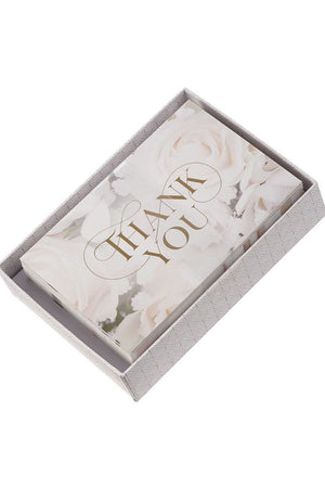 Ivory Rose Wedding Thank You Note Card Set - Wholesale Accessory Market