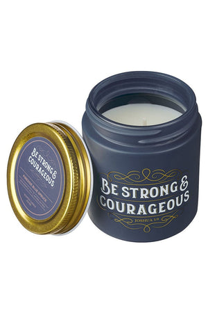 Be Strong and Courageous Fireside Blue Spruce Scented Candle - Wholesale Accessory Market