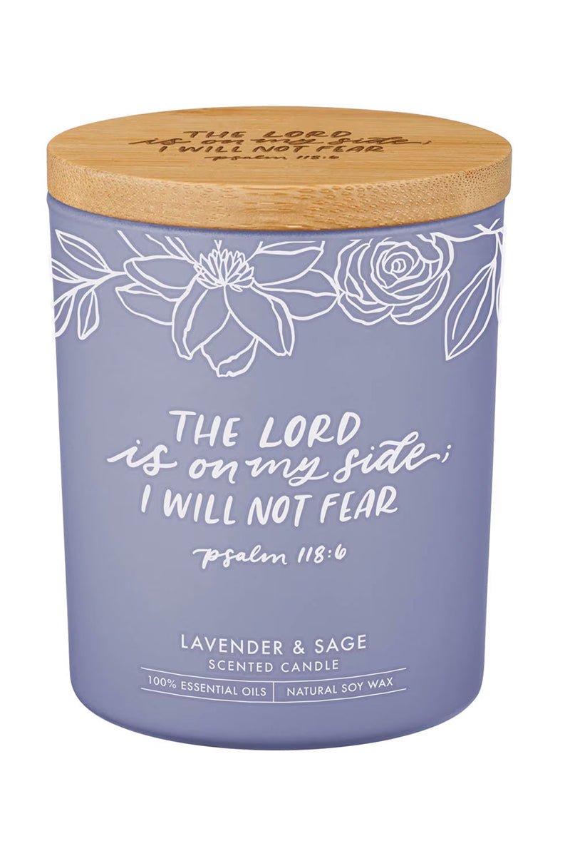 I Will Not Fear Lavender and Sage Scented Candle - Wholesale Accessory Market