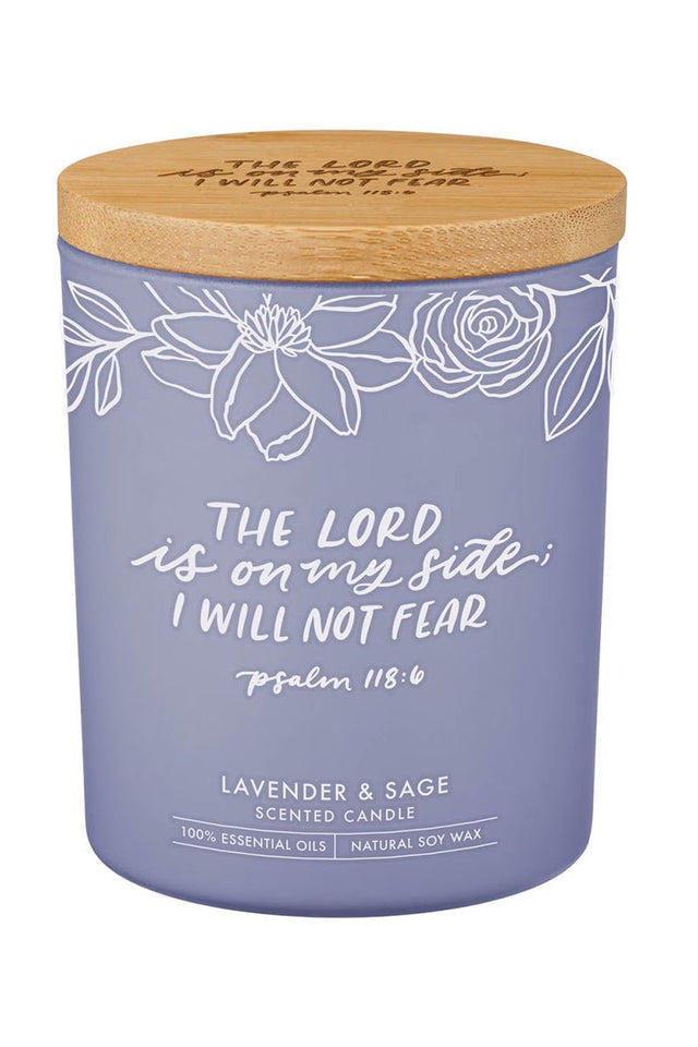 I Will Not Fear Lavender and Sage Scented Candle - Wholesale Accessory Market