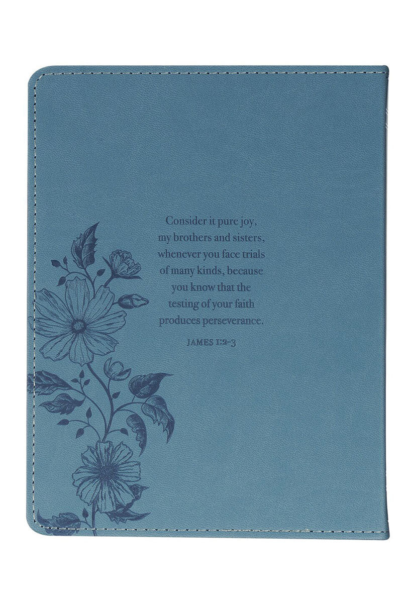 Consider it All Joy Blue Faux Leather Daily Prayer Book For Women - Wholesale Accessory Market