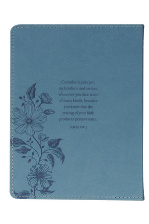 Consider it All Joy Blue Faux Leather Daily Prayer Book For Women - Wholesale Accessory Market
