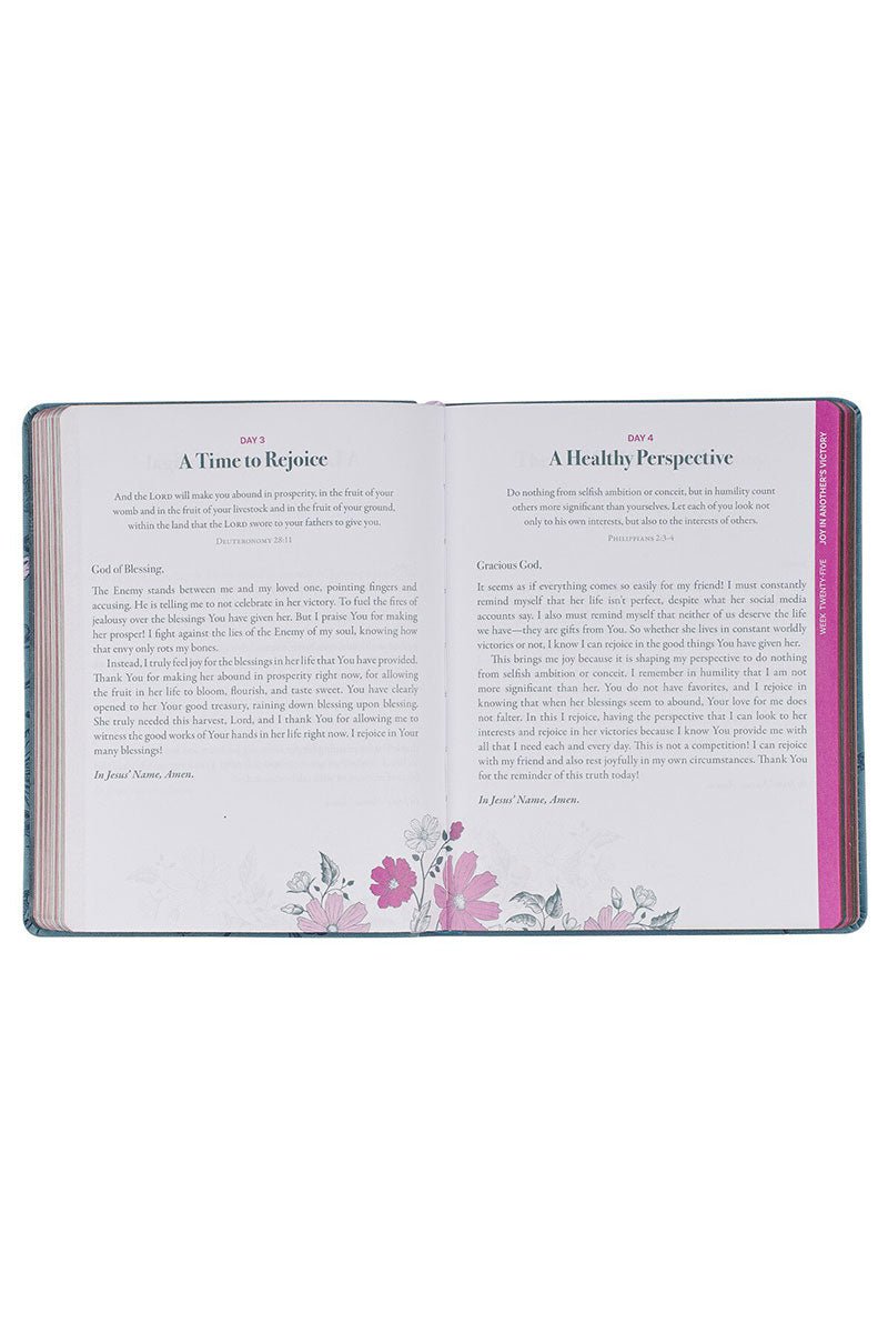 Consider it All Joy Blue Faux Leather Daily Prayer Book For Women - Wholesale Accessory Market