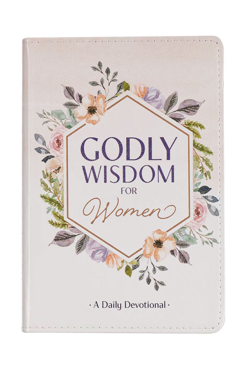 Godly Wisdom For Women White Faux Leather Devotional - Wholesale Accessory Market
