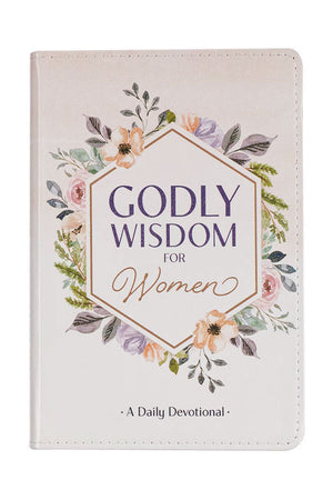 Godly Wisdom For Women White Faux Leather Devotional - Wholesale Accessory Market