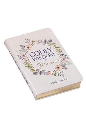 Godly Wisdom For Women White Faux Leather Devotional - Wholesale Accessory Market