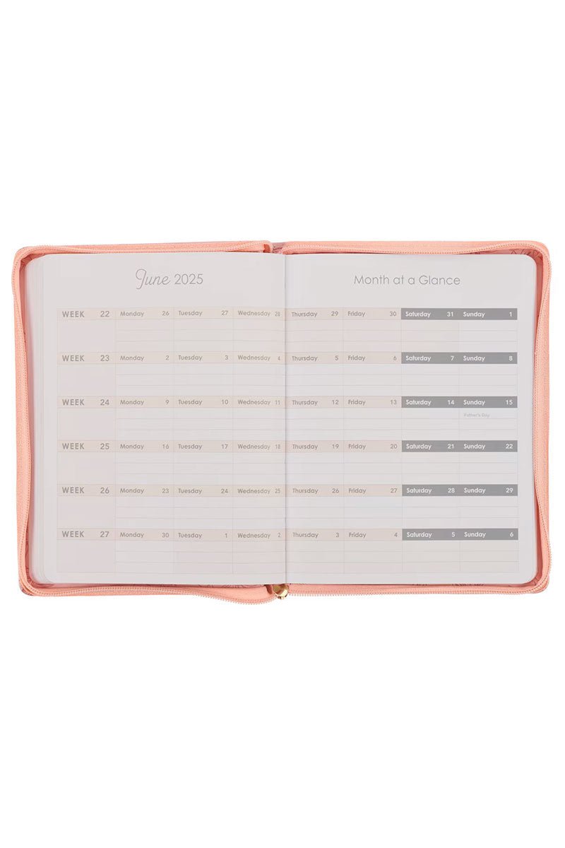 2025 I Can Do Everything Pink Zippered 18 Month Daily Planner - Wholesale Accessory Market