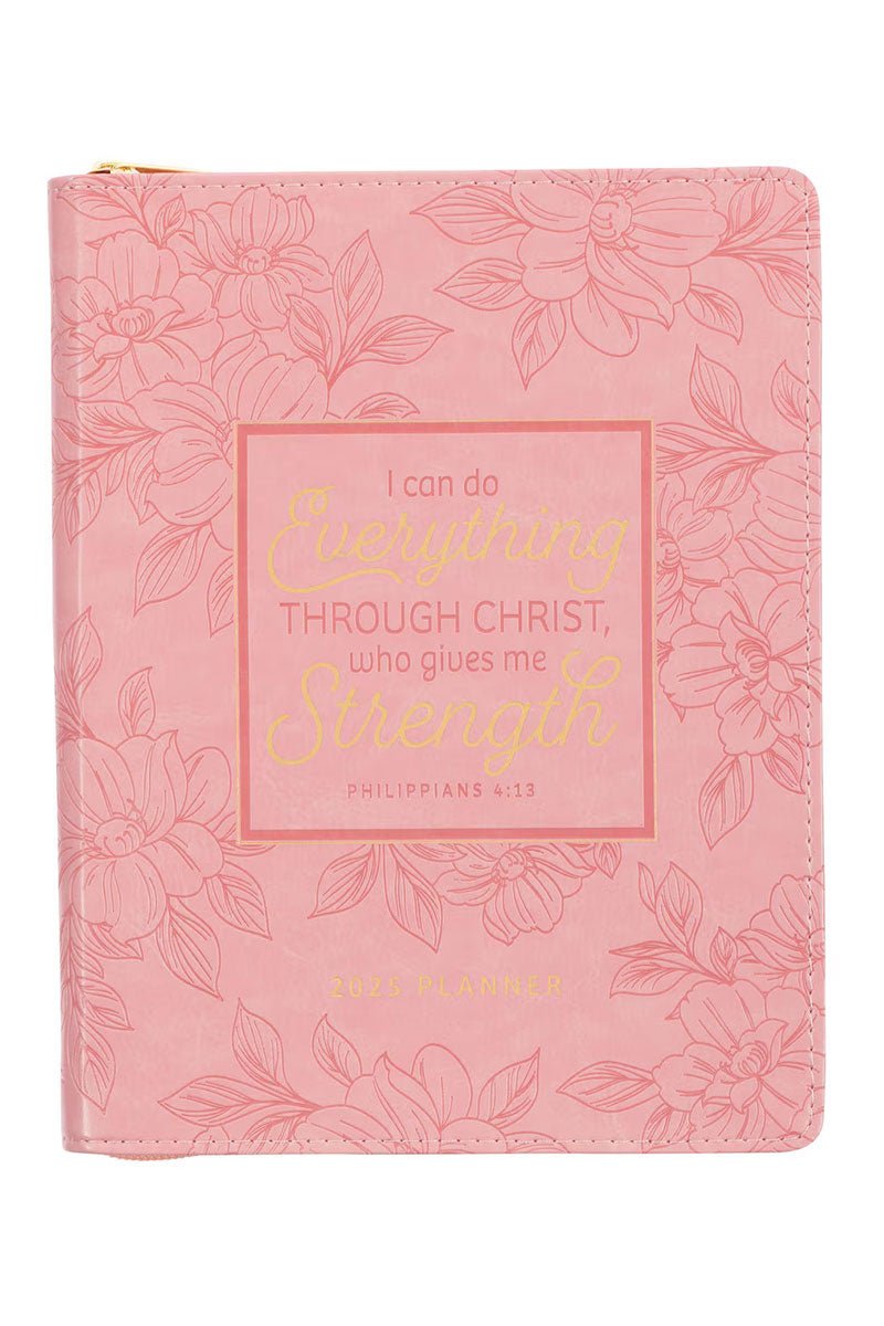 2025 I Can Do Everything Pink Zippered 18 Month Daily Planner - Wholesale Accessory Market