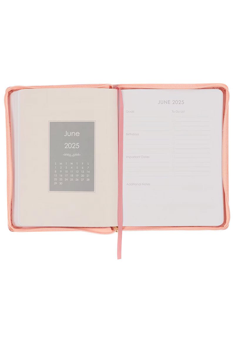 2025 I Can Do Everything Pink Zippered 18 Month Daily Planner - Wholesale Accessory Market