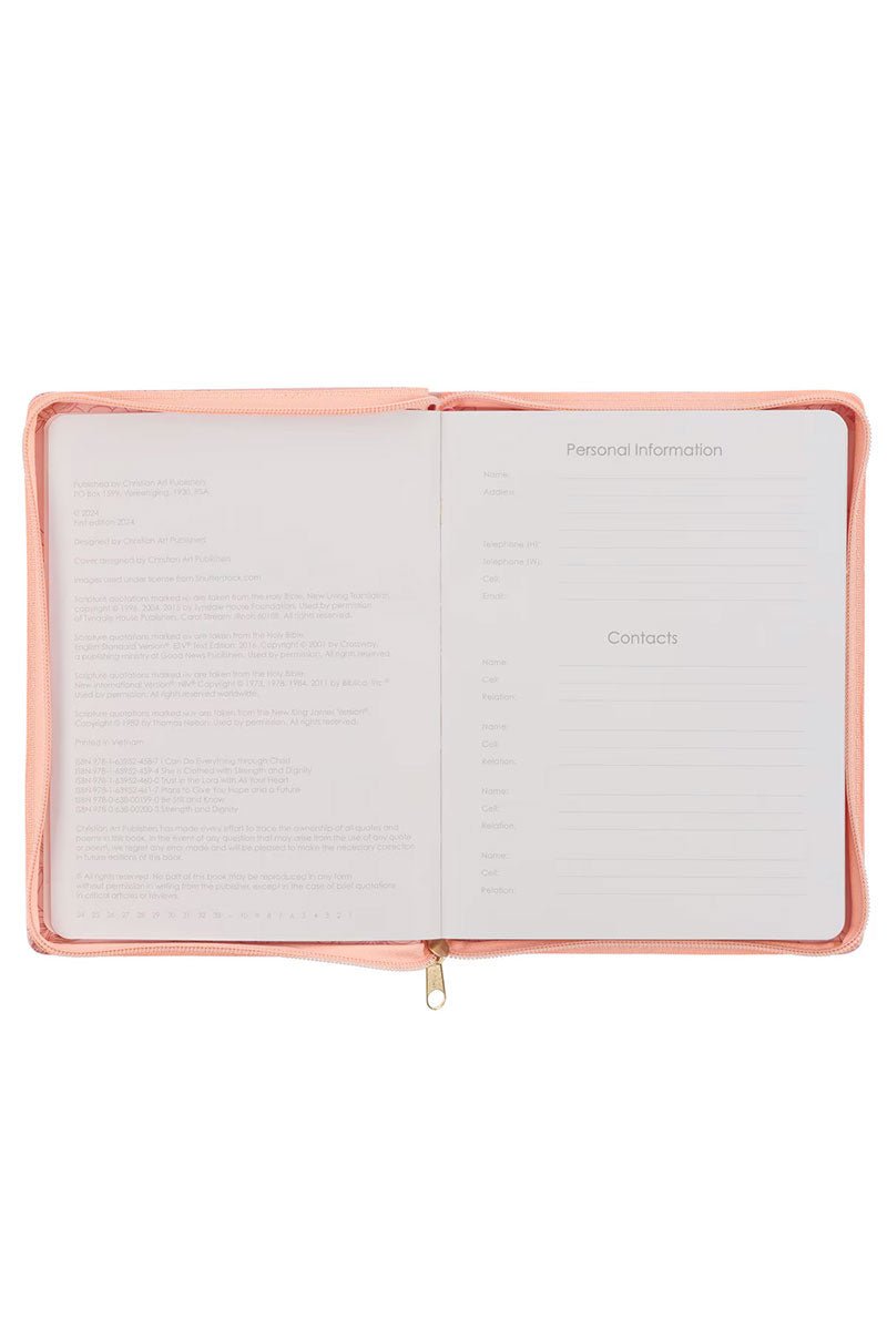 2025 I Can Do Everything Pink Zippered 18 Month Daily Planner - Wholesale Accessory Market