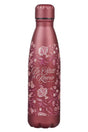 Be Still Metallic Raisin Plum Floral 17oz Stainless Steel Water Bottle - Wholesale Accessory Market