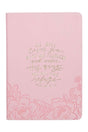 Under His Wings Pink Faux Leather Zippered Journal - Wholesale Accessory Market