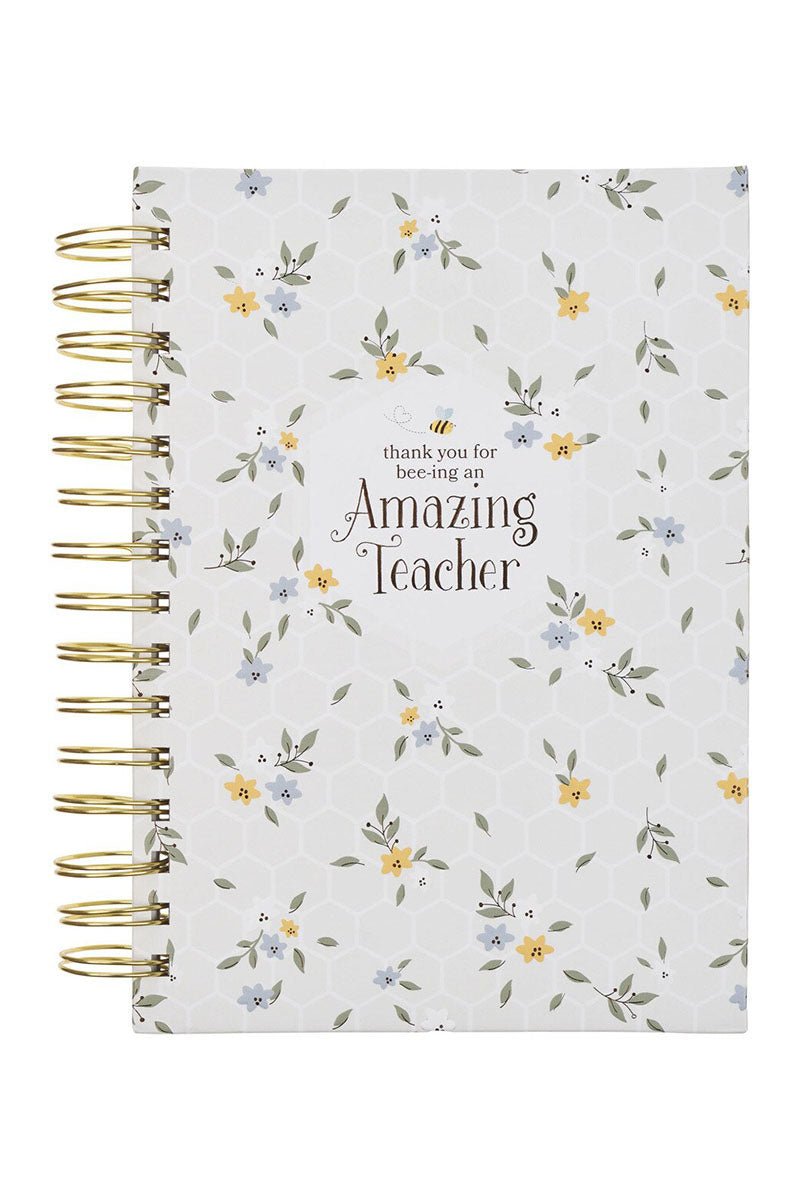 Amazing Teacher Blossom and Bees Wirebound Journal - Wholesale Accessory Market