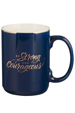 Be Strong and Courageous Navy Mug - Wholesale Accessory Market