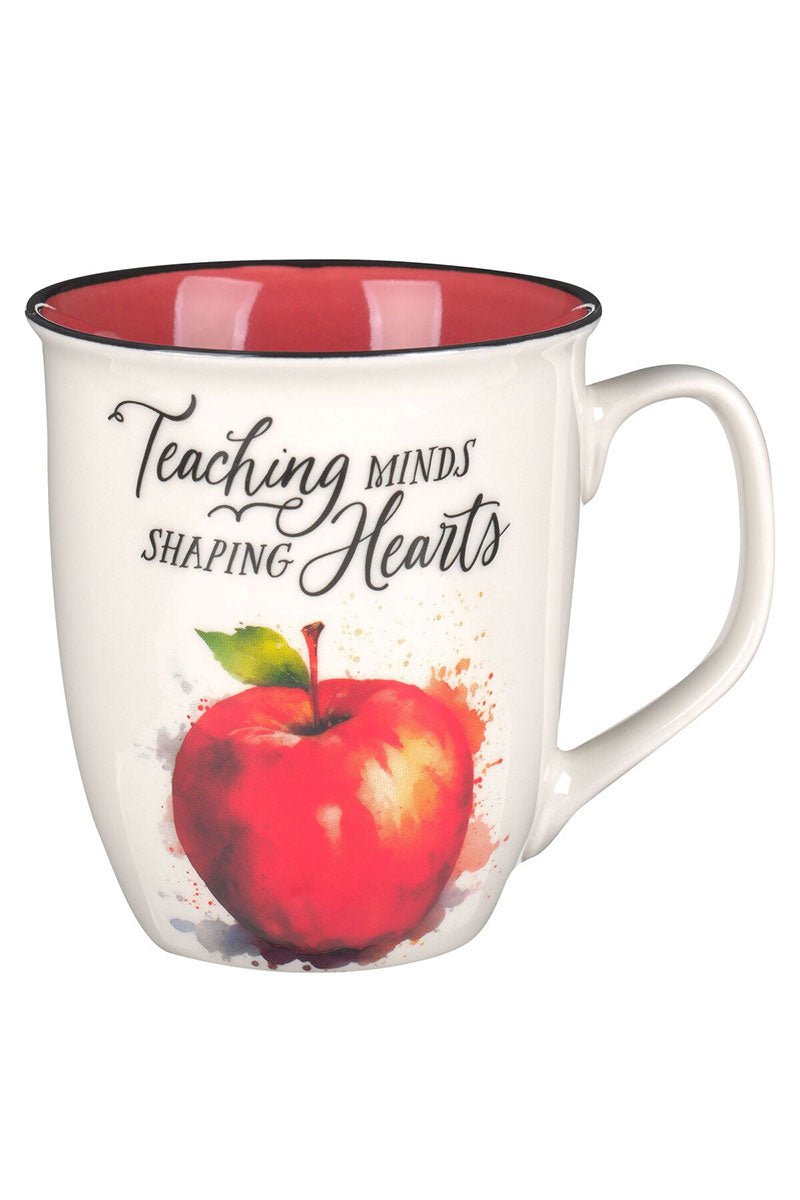 Teaching Minds Shaping Hearts Red Apple Ceramic Mug - Wholesale Accessory Market
