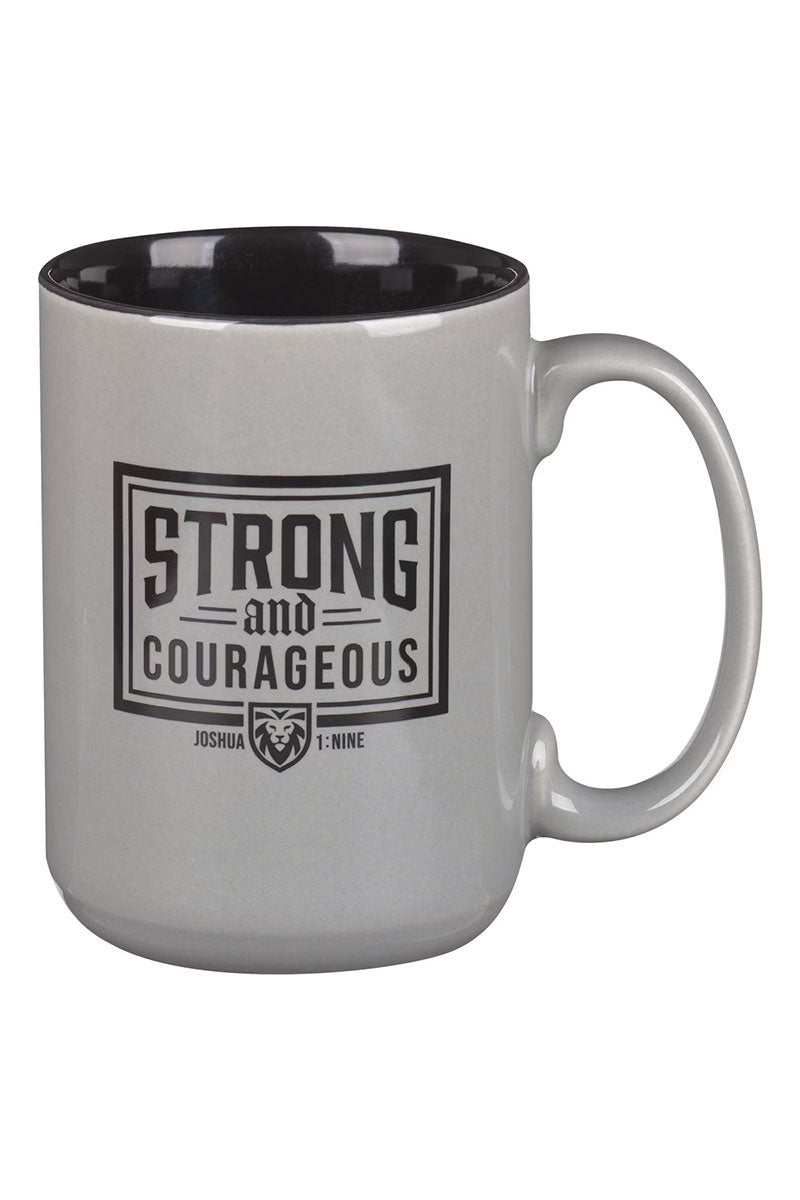 Strong and Courageous Dad Gray Mug - Wholesale Accessory Market