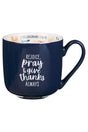 Rejoice Blue Ceramic Mug - Wholesale Accessory Market