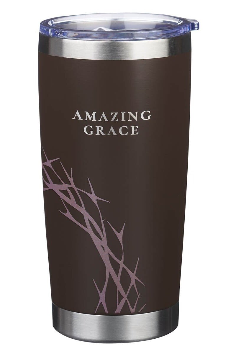 Amazing Grace Brown Stainless Steel Travel Mug - Wholesale Accessory Market
