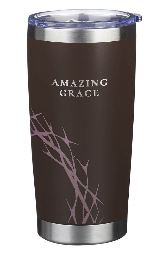 Amazing Grace Brown Stainless Steel Travel Mug - Wholesale Accessory Market