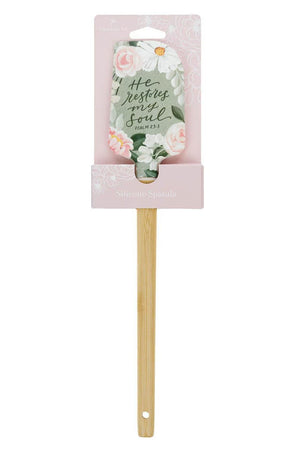He Restores My Soul Green Floral Garden Silicone Spatula - Wholesale Accessory Market