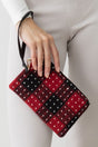 Be Clever Campfire Check Wristlet Pouch, Red - Wholesale Accessory Market