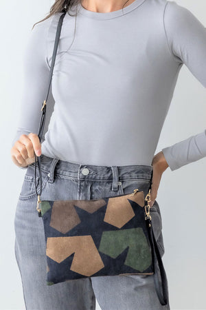 Be Clever Tactical Star Crossbody Clutch, Olive - Wholesale Accessory Market