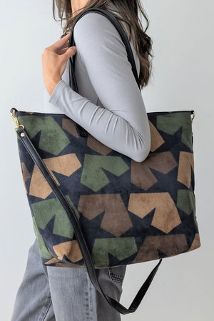 Be Clever Tactical Star Tote Bag, Olive - Wholesale Accessory Market