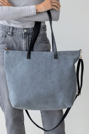 Be Clever She's Unforgettable Tote Bag, Charcoal Gray - Wholesale Accessory Market
