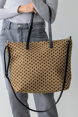 Be Clever Spot On Tote Bag, Brown - Wholesale Accessory Market