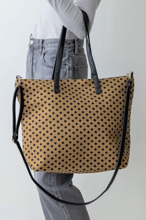 Be Clever Spot On Tote Bag, Brown - Wholesale Accessory Market