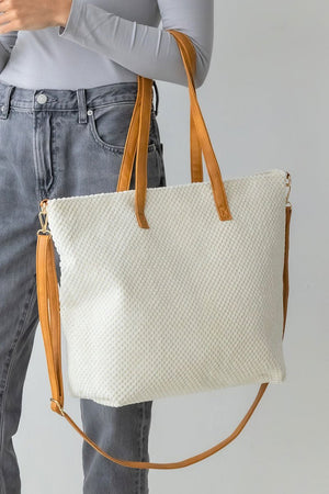 Be Clever Terre Hill Tote Bag, Ivory - Wholesale Accessory Market
