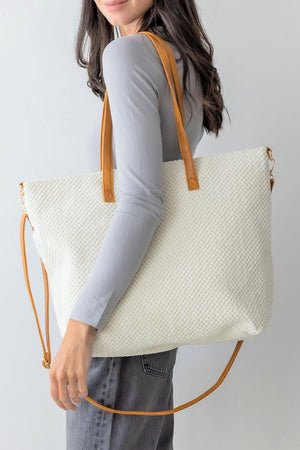 Be Clever Terre Hill Tote Bag, Ivory - Wholesale Accessory Market