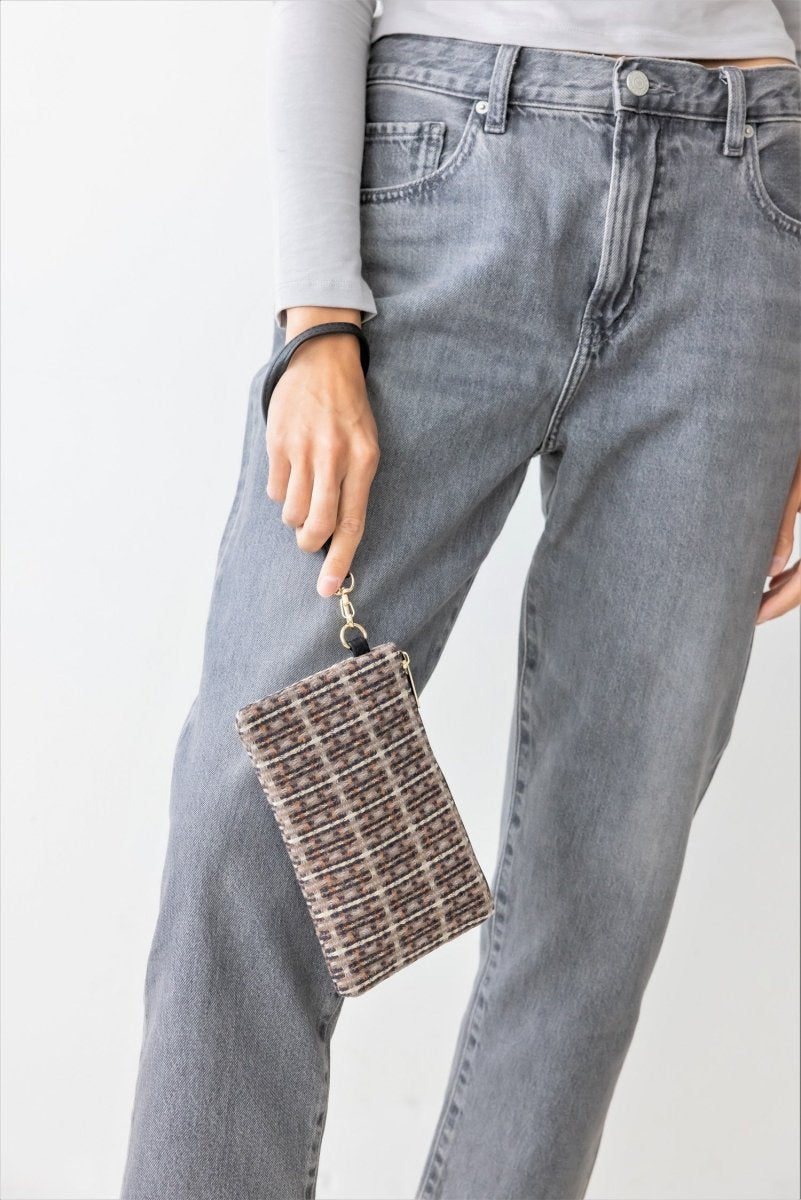 Be Clever Charleston Chill Wristlet Pouch, Brown - Wholesale Accessory Market