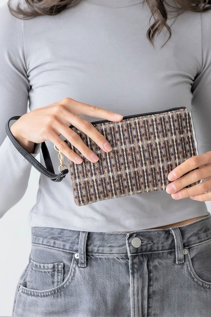 Be Clever Charleston Chill Wristlet Pouch, Brown - Wholesale Accessory Market