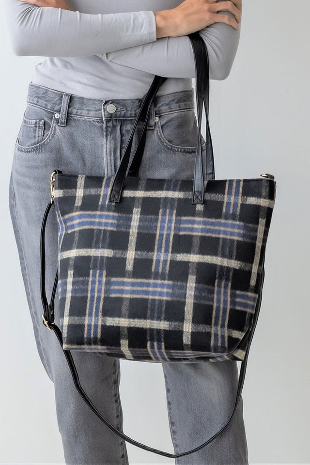 Be Clever Cozy Outlook Tote Bag, Black - Wholesale Accessory Market