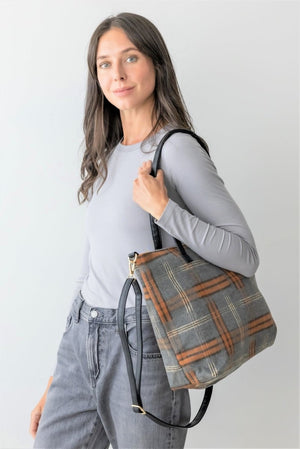 Be Clever Cozy Outlook Tote Bag, Gray - Wholesale Accessory Market
