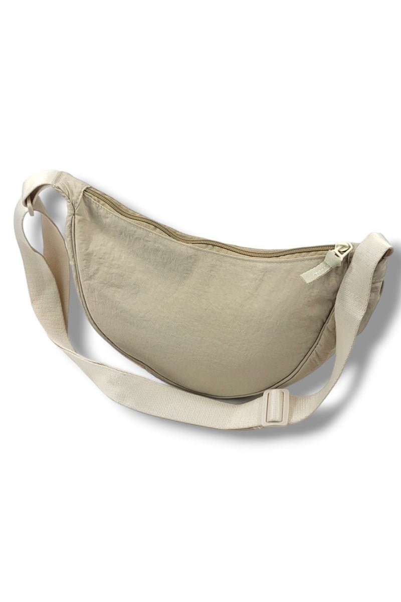 Be Clever Downtown Dash Beige Crescent Bag - Wholesale Accessory Market
