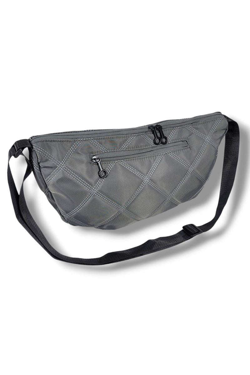 Be Clever Metro Mood Gray Quilted Crescent Bag - Wholesale Accessory Market