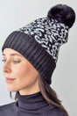 Be Clever Catskills Skiing Pom Pom Beanie, Black - Wholesale Accessory Market