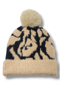 Be Clever Roaring Fire Pom Pom Beanie, Beige - Wholesale Accessory Market