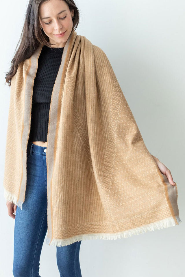 Be Clever Bellasera Scarf, Beige - Wholesale Accessory Market