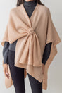 Be Clever Falling For Winter Ruana, Pink - Wholesale Accessory Market