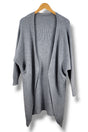 Be Clever Sweater Weather Knit Pocket Cardigan, Gray - Wholesale Accessory Market