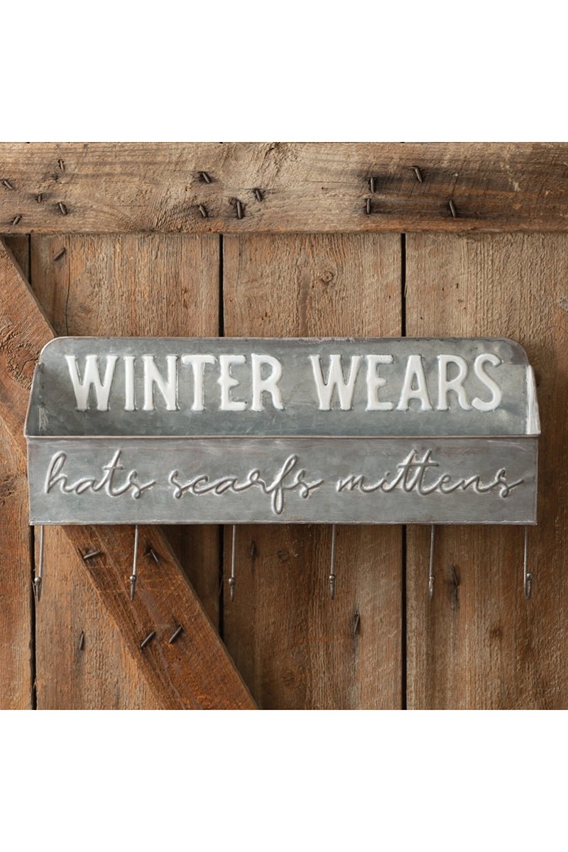12 x 22.5 Winter Wears Six - Hook Shelf Organizer - Wholesale Accessory Market