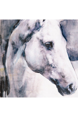 14 x 14 White Stallion Wall Art - Wholesale Accessory Market