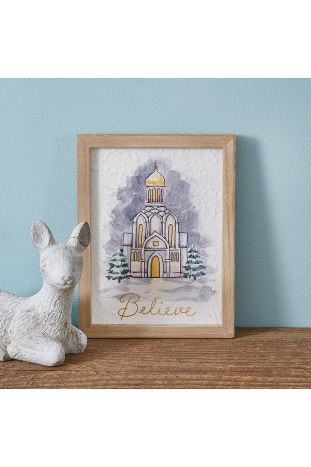 8 x 6 Believe Church Framed Art - Wholesale Accessory Market