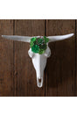16 x 20 Longhorn Skull with Artificial Succulents - Wholesale Accessory Market