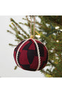 Buffalo Plaid Fabric Ornament, 4" - Wholesale Accessory Market